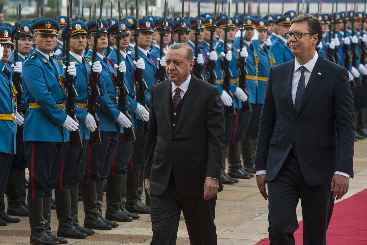 Erdogan i Vučić prilikom posete tusrkosg predsednika Srbiji