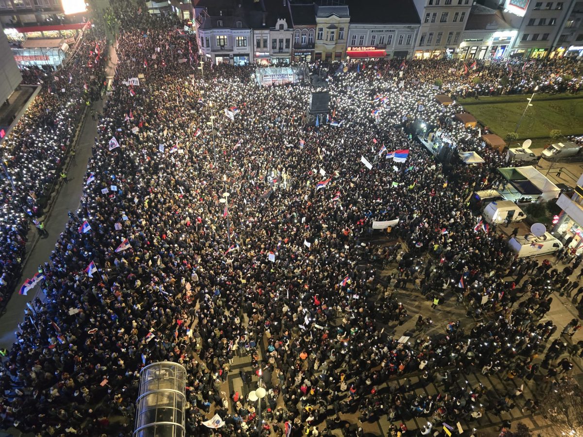 Protest u Nišu prvog marta 2025.; Foto: Mašina