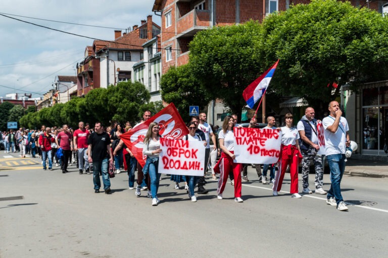 Falk Ist štrajk Sloga foto: Miloš Ćirković