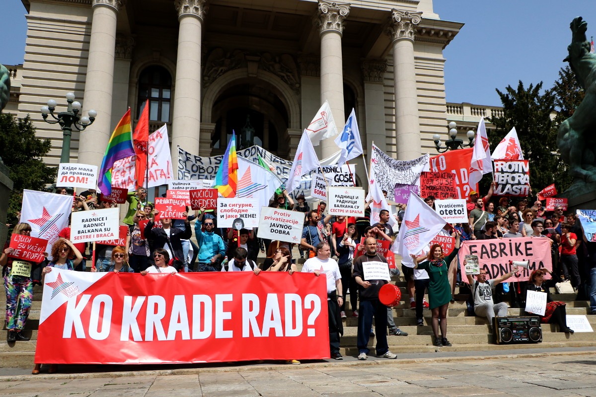 Ko krade rad?, Prvomajski protest; Foto: Ana Vuković