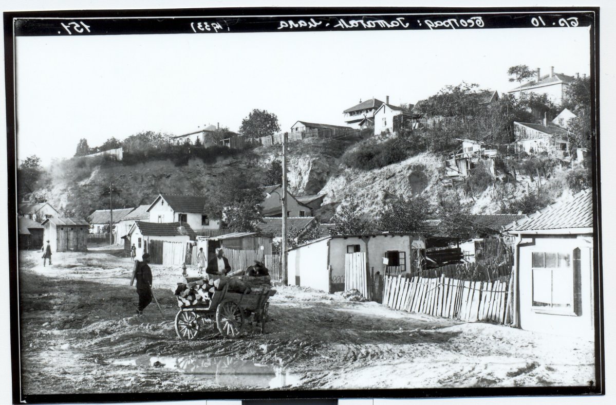 Deo naselja Jatagan mala pre Drugog svetskog rata; Ilustracija iz knjige "Život na ivici"