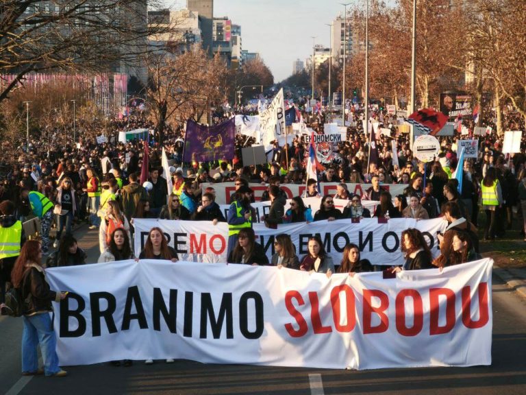 Protest u Novom Sadu, 1. februar 2025.