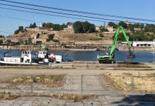 Radovi na priobalju na Ušću; Foto: Mašina