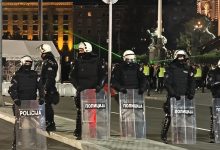 Policijski kordon ispred Narodne skupštine