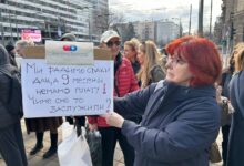 Protest radnica Apoteke Beograd 11.2.2026; Foto: Mašina.