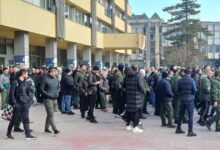 Radnici GIR-a ispred Skupštine Kraljeva