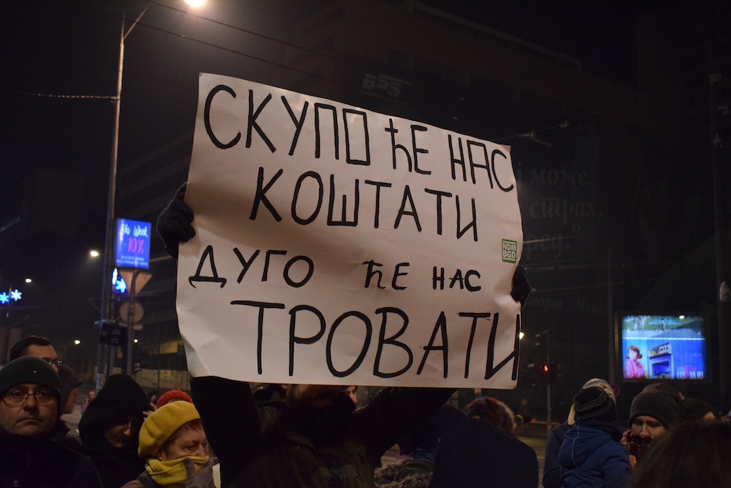 Protest za čist vazduh u Beogradu, 17.01.2020; Foto: Predrag Momčilović / Mašina