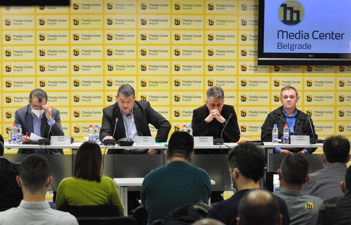 Najava protesta, Izvor: Medija centar Beograd