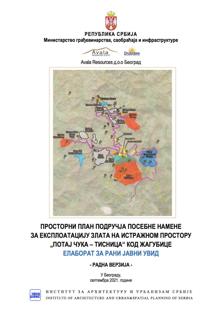 Naslovna strana prostornog plana