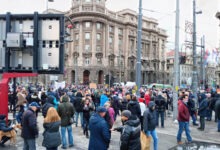 Protest ispred Vlade Srbije