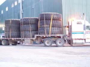 A truck in the shipyard