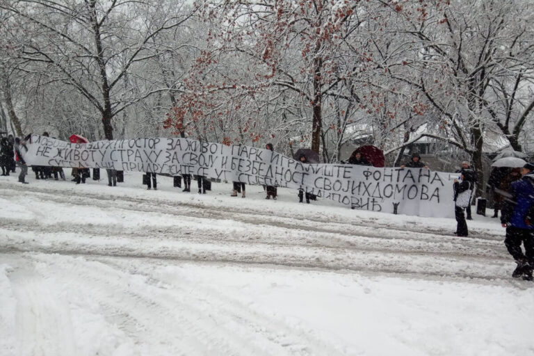 Protestna akcija u naselju Stjepan Filipović u Beogradu