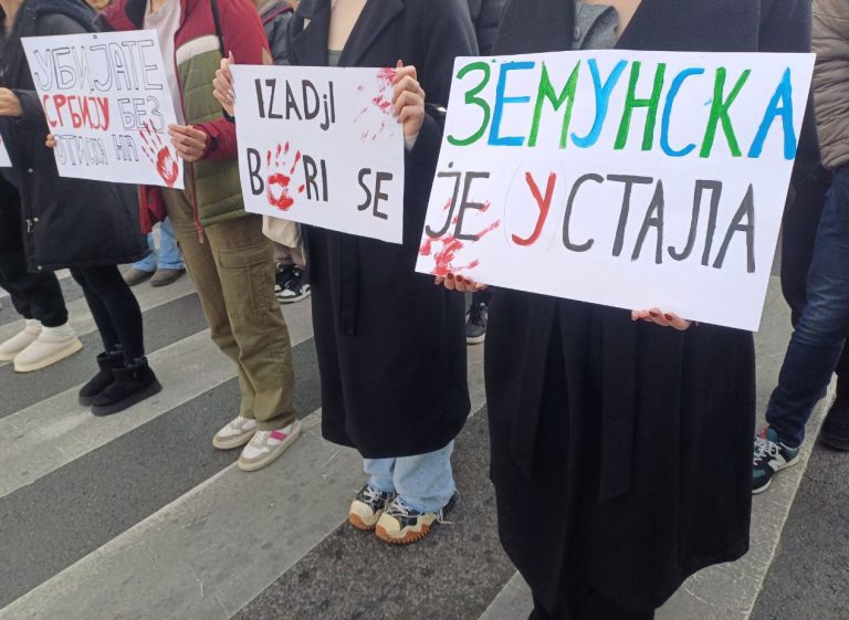 Đaci Zemunske gimnazije u blokadi