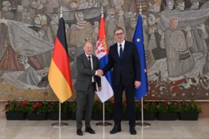 Olaf Scholz and Aleksandar Vučić; Photo: Serbian Presidency / Dimitrije Goll