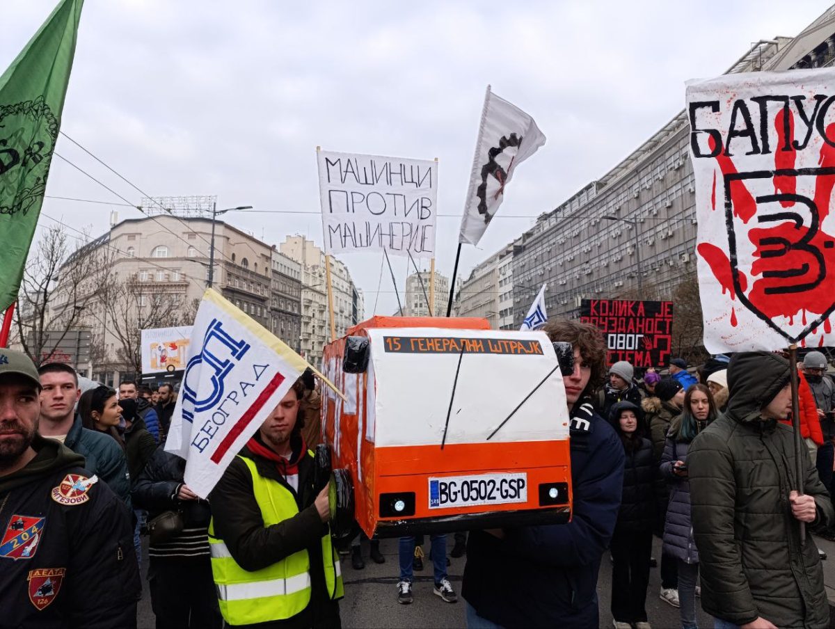 Protest radnika GSP-a i studenata