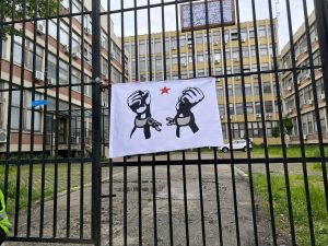 Blockade of the court building in Novi Sad