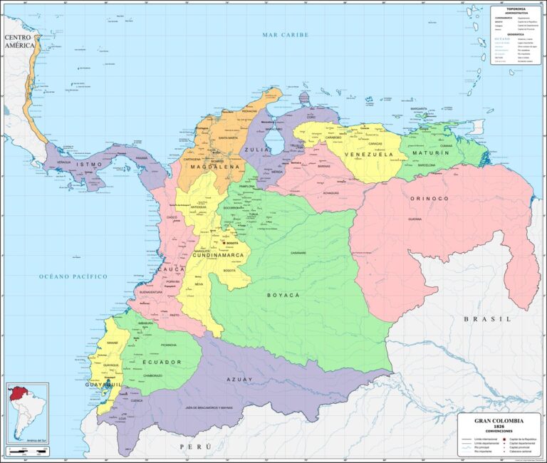Mapa Gran Kolumbije